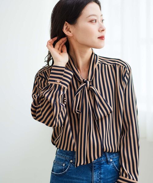 le.coeur blanc（ルクールブラン） ブラウス シャツ ストライプ