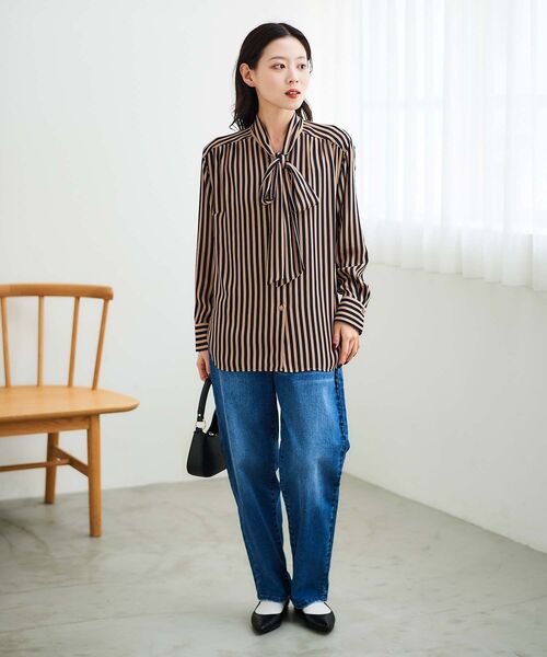 le.coeur blanc（ルクールブラン） ブラウス シャツ ストライプ