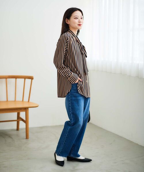 le.coeur blanc（ルクールブラン） ブラウス シャツ ストライプ