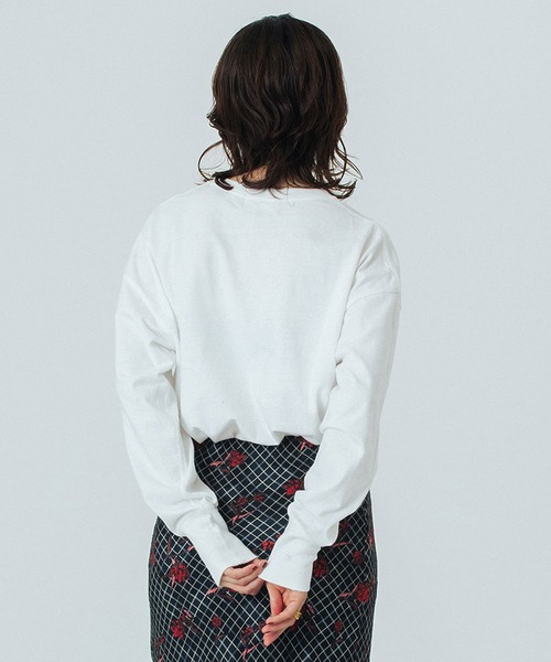 ROSE BUD（ローズバッド） tシャツ (CREOLME)DOG GRAPHIC L/S TEE