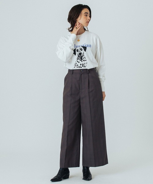 ROSE BUD（ローズバッド） tシャツ (CREOLME)DOG GRAPHIC L/S TEE