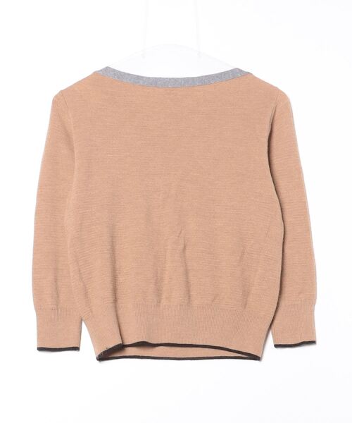 「Letroyes」 7分袖ニット S ベージュ レディース_画像2