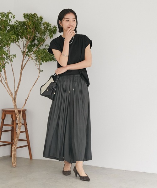 「DOUX ARCHIVES」 イージーパンツ FREE チャコールグレー レディース_画像8