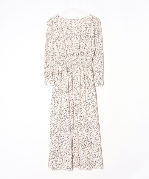 「archives」 花柄長袖ワンピース - ベージュ レディース_画像2