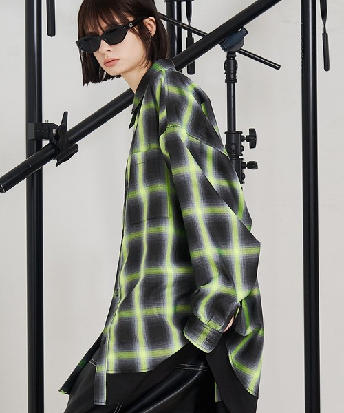 SeeSew シャツ 「UNISEX」SOLID CHECK OVER SHIRTS/ソリッドチェック