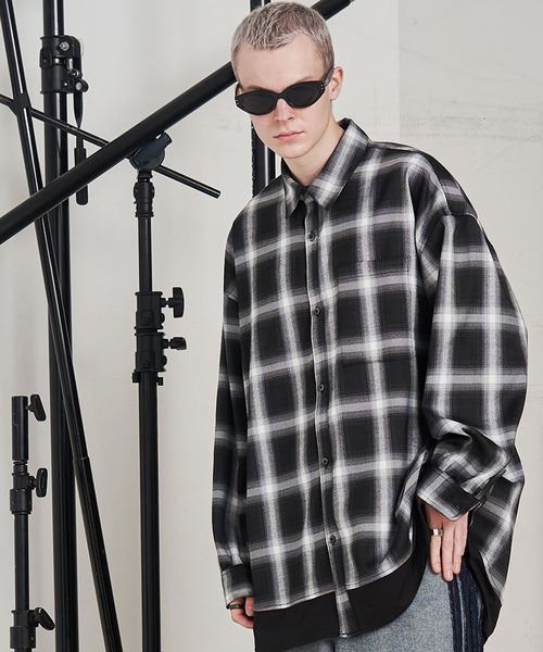SeeSew シャツ 「UNISEX」SOLID CHECK OVER SHIRTS/ソリッドチェック