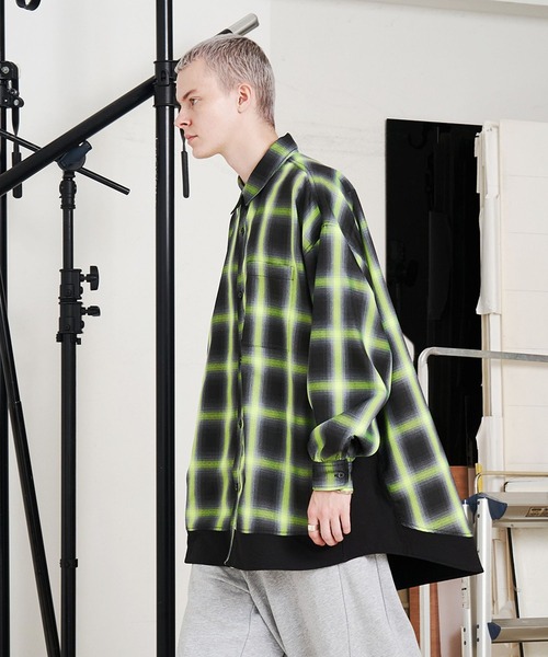 SeeSew シャツ 「UNISEX」SOLID CHECK OVER SHIRTS/ソリッドチェック