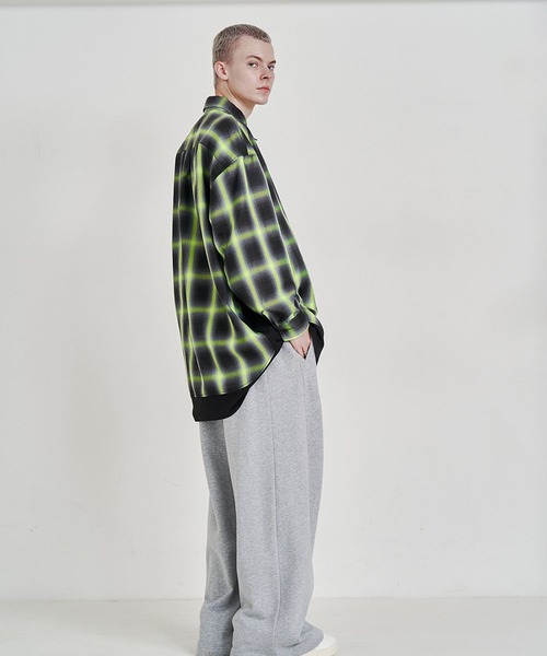 SeeSew シャツ 「UNISEX」SOLID CHECK OVER SHIRTS/ソリッドチェック