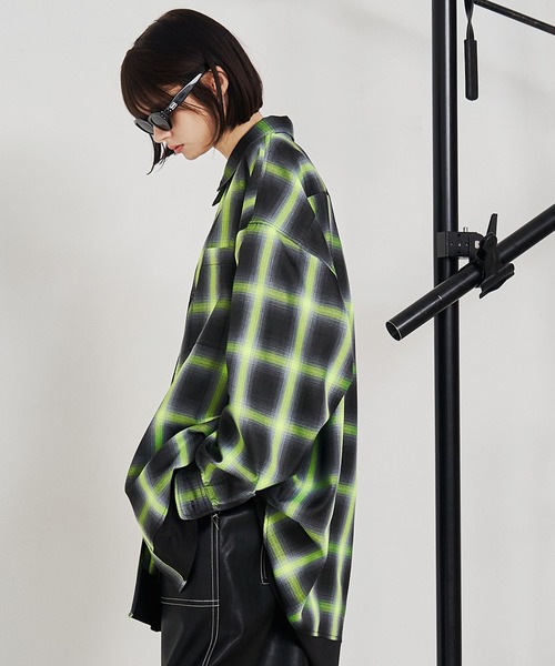 SeeSew シャツ 「UNISEX」SOLID CHECK OVER SHIRTS/ソリッドチェック