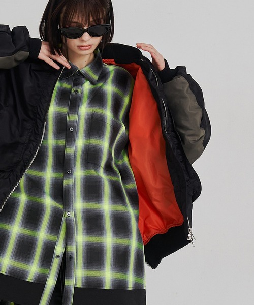 SeeSew シャツ 「UNISEX」SOLID CHECK OVER SHIRTS/ソリッドチェック