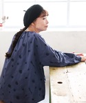 ブラウス シャツ 葡萄色した刺繍ブラウス レディースの詳細画像3