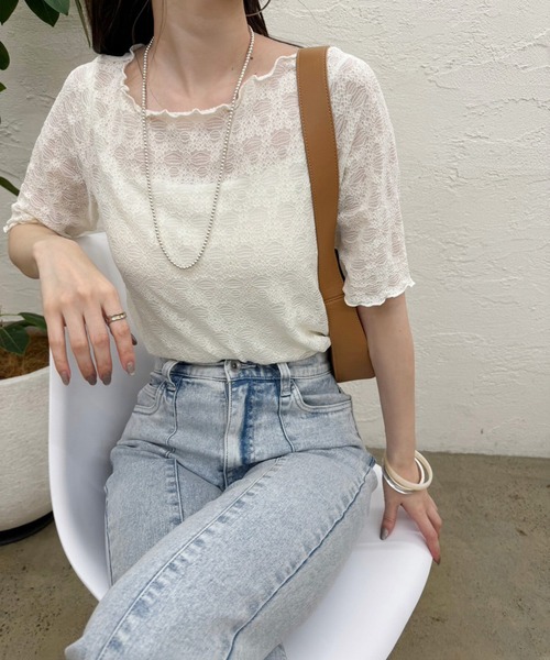 「Seemi. byNICECLAUP」 ブーツカットデニムパンツ SMALL ネイビー レディース_画像2