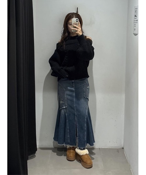 AZUL BY MOUSSY（アズールバイマウジー） デニムスカート 「サイズ