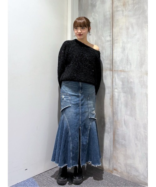 AZUL BY MOUSSY（アズールバイマウジー） デニムスカート 「サイズ