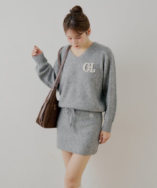 Chico（チコ） スカート 「セットアップ対応」ニットタイトミニ