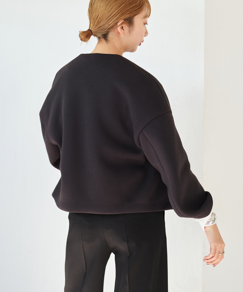 Plage」 ノーカラージャケット - ブラック レディース