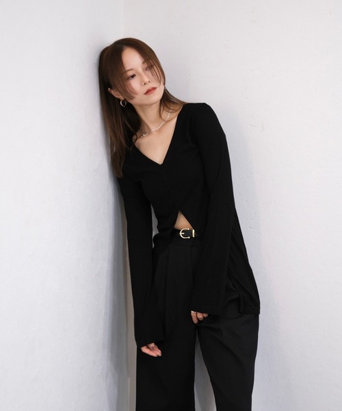 「Reurie'」 長袖カットソー FREE ホワイト レディース_画像5