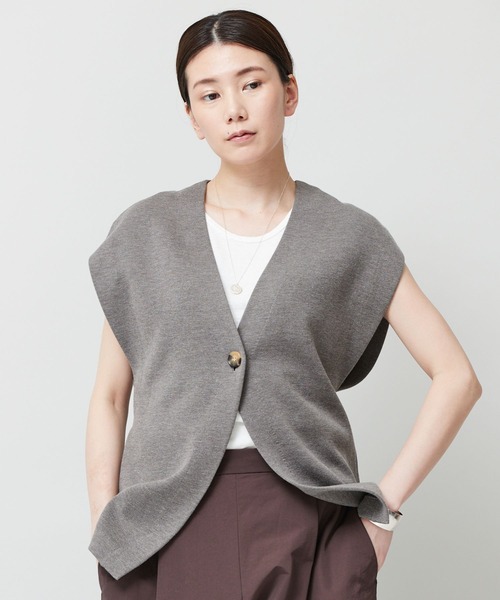 「Curensology」 ニットベスト FREE グレー レディース_画像2