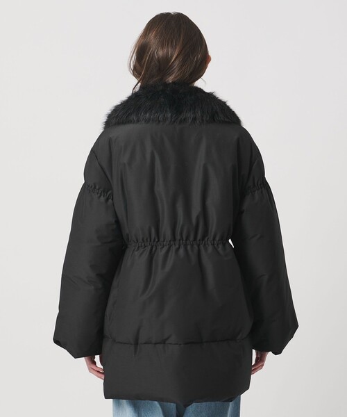 美品 ユナイテッドアローズファーダウンコート 肉厚　Aライン 40 ブラック黒 美品 ユナイテッドアローズファーダウンコート 肉厚 Aライン 40