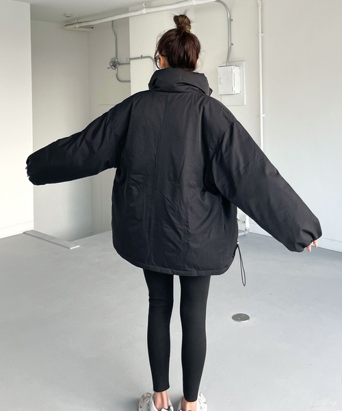 CHERI since1985 ブルゾン アウター ミドル丈フロントドロストギャザー
