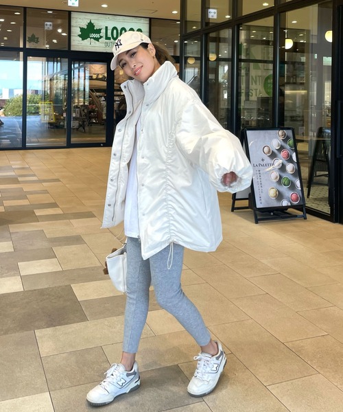 CHERI since1985 ブルゾン アウター ミドル丈フロントドロストギャザー