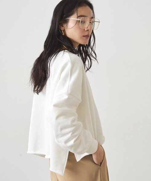 ラウンジドレス　スウェット　白 Loungedress（ラウンジドレス） トレーナー スウェット スキッパー