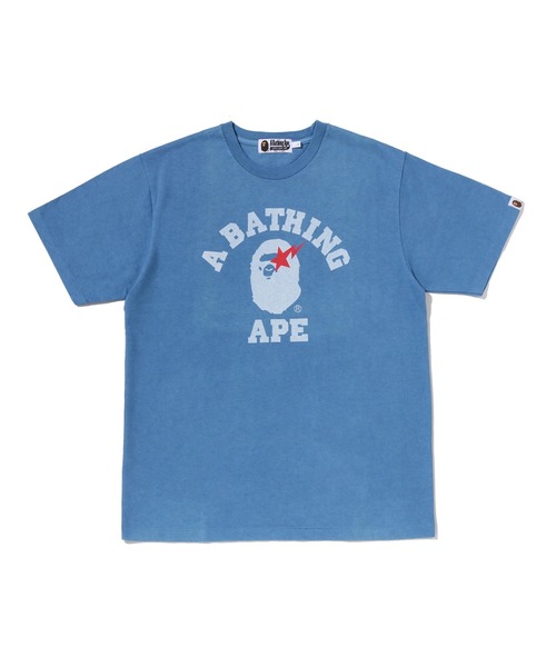 A BATHING APE（アベイシングエイプ） tシャツ COLLEGE INDIGO TEE