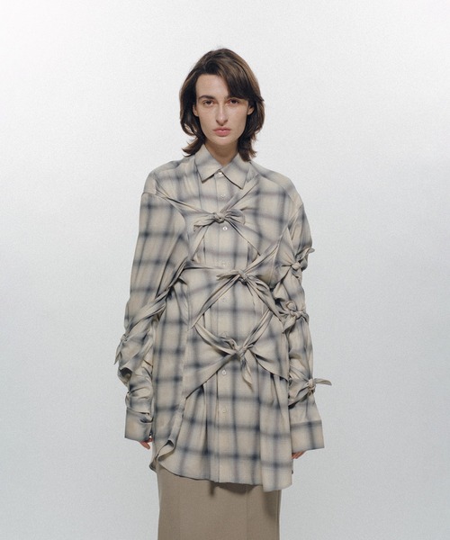ブラウス シャツ Imitation Ribbon Shirt レディース メンズ