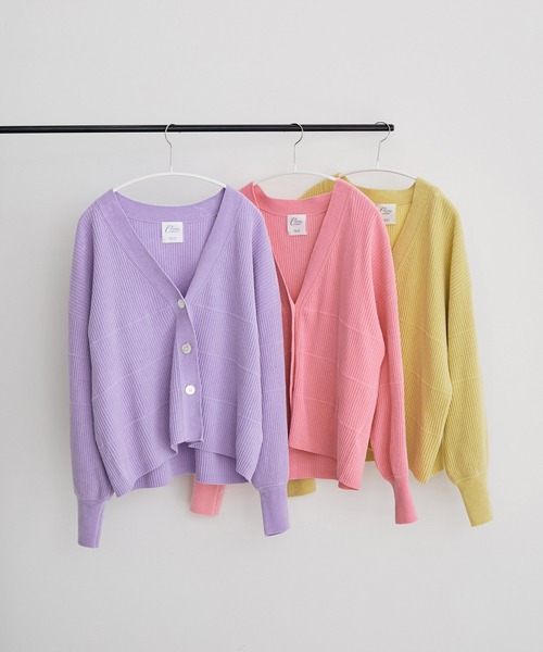 「SALON adam et rope'」 ニットカーディガン FREE イエロー レディース_画像8