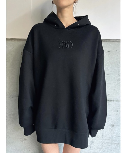 STONE  フード付きパーカー ネイビー セール】Gem Stone Cropped Hoodie（パーカー）｜SENSE OF PLACE by