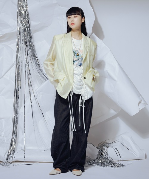 Ezick テーラードジャケット FREE ブラック レディース : ZOZOTOWN