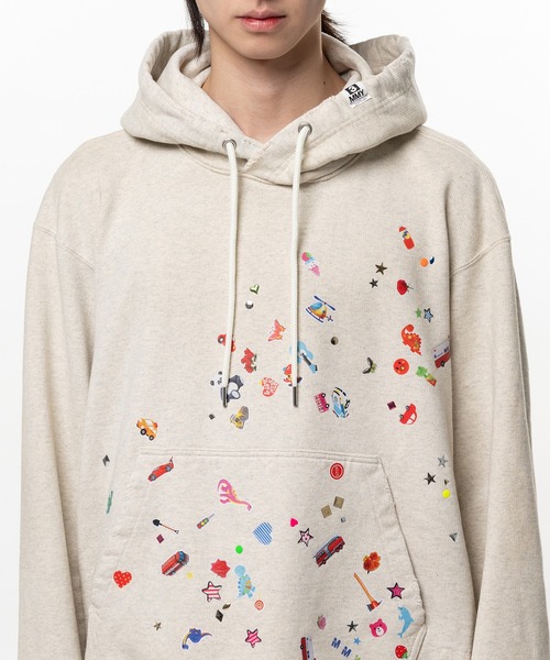 トレーナー スウェット Kids Sticker Printed Hoodie メンズの画像