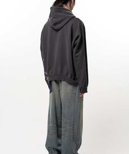トレーナー スウェット Kids Sticker Printed Hoodie メンズの画像