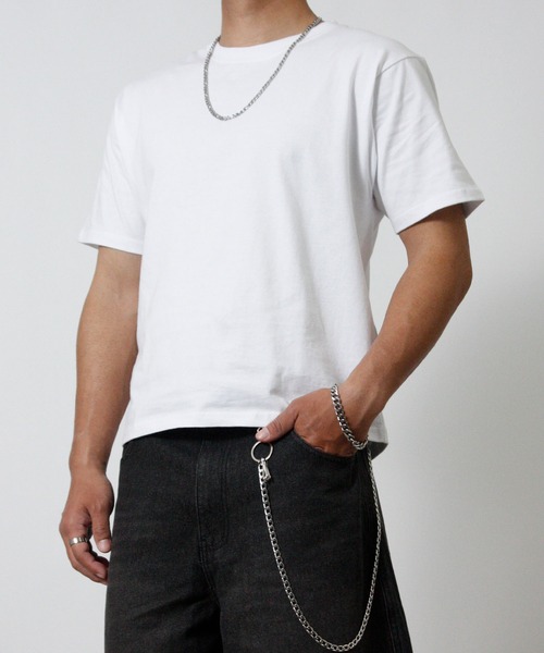 NYLAUS（ナイラス） tシャツ 「Nylaus」ショート丈 半袖 クルーネックT