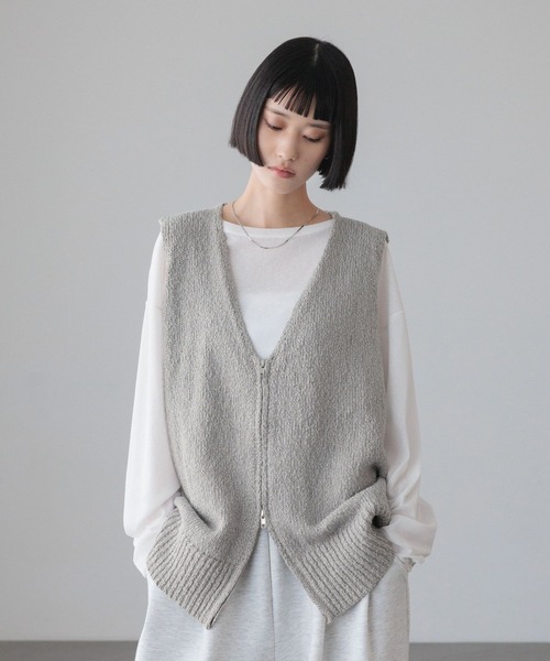 30's フランス ヴィンテージ ごま塩ストライプ ファーマーズベスト ジレ 30-40s France Vintage Farmers Gillet Dead Stock