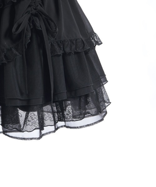 axes femme POETIQUE スカート ドロスト×ティアードミニスカート