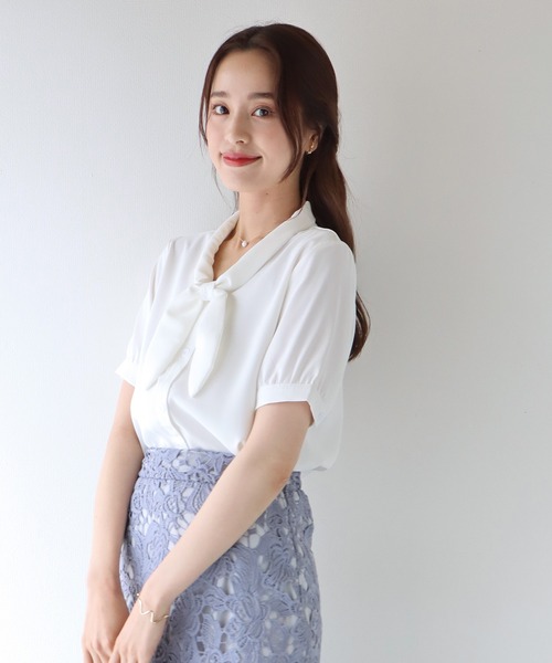 「BLUEEAST」 半袖ブラウス LARGE ブルー レディース_画像2