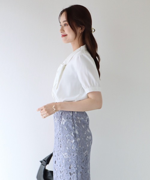 「BLUEEAST」 半袖ブラウス LARGE ブルー レディース_画像6