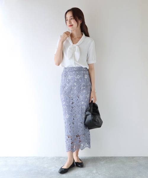 「BLUEEAST」 半袖ブラウス LARGE ブルー レディース_画像8