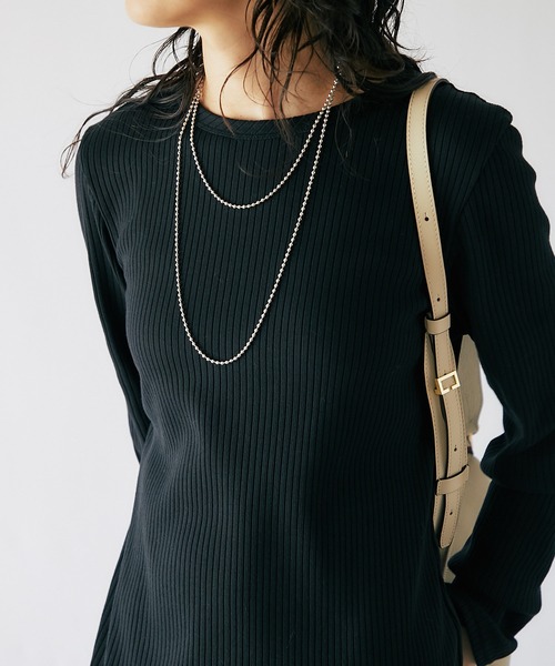 「RIVE DROITE」 長袖ワンピース 36 ブラック レディース_画像2