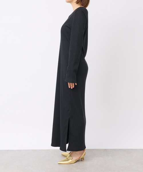 「RIVE DROITE」 長袖ワンピース 36 ブラック レディース_画像9