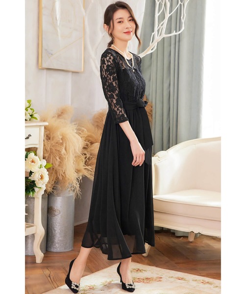 「Cinderella」 7分袖ワンピース SMALL ブラック レディース_画像6