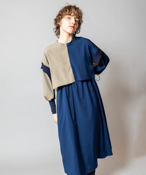 「OSMOSIS」 長袖ワンピース ONE SIZE ブラック レディース_画像8