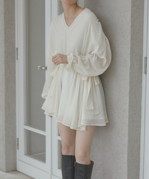 「ACYM」 長袖チュニック FREE アイボリー レディース_画像5