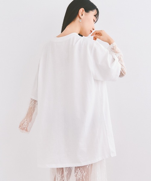 COLORME ワンピース 「セット」Tシャツ＆シアーレースワンピース