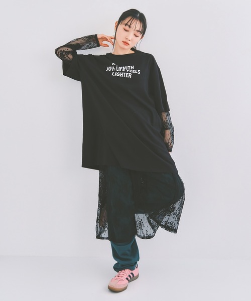 3枚セット Tシャツ、ワンピース COLORME ワンピース 「セット」Tシャツ＆シアーレースワンピース