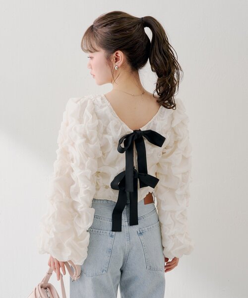 フーズフーチコ❤︎ブラウス フェザーペプラムブラウス | Chico(チコ)レディース | PAL CLOSET(パル