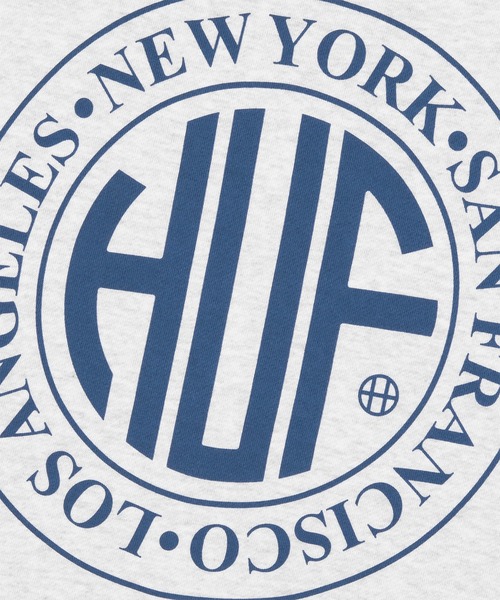 「HUF」 スウェットカットソー M チェリーレッド メンズの画像
