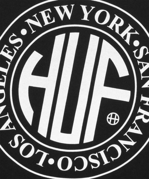 「HUF」 スウェットカットソー M チェリーレッド メンズの画像