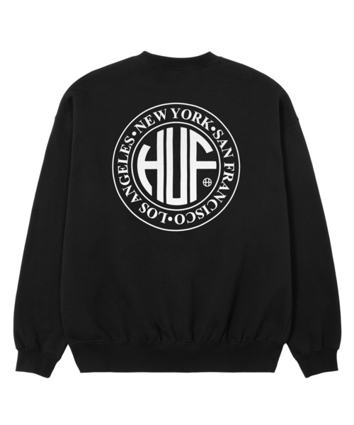 「HUF」 スウェットカットソー M チェリーレッド メンズの画像
